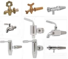 small metal taps and faucets for wine barrels and containers - in Malta